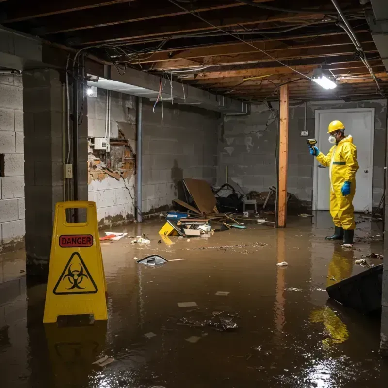 Flooded Basement Electrical Hazard in Purdy, MO Property